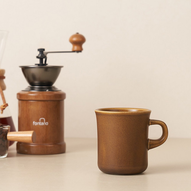 킨토 슬로우커피 머그 250ml, 브라운, 1개