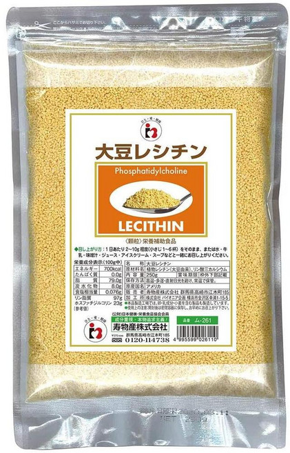 KBCL 일본직구 코토부키 부산 소이 레시틴 250g Granular Soy 포스파티딜콜린 PC, 사이즈, 1개