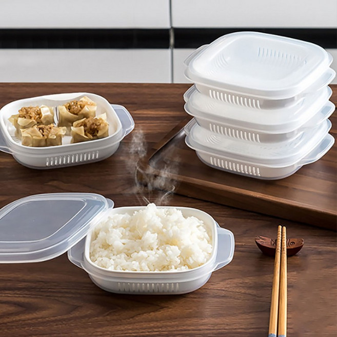 유니온셀 나카야 밀폐용기 전자레인지 반찬통 2구 3구 4구 납작4구 1+1, 1인냉동밥보관용 1+1, 1개