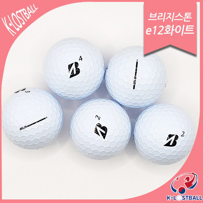 브리지스톤 컬러 A-급 로스트골프공, 30개, 화이트, 1개입