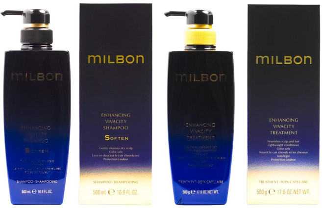 [세트 상품] 밀본 인핸싱 비바시티 샴푸 소펀 & 트리트먼트 500ml 글로벌 밀본 프리미엄 포지션, 1세트
