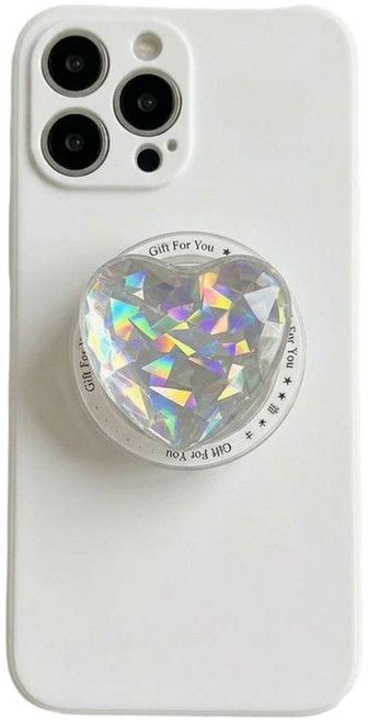 오브리움 하트 맥세이프 그립톡, 1개, 크리스탈