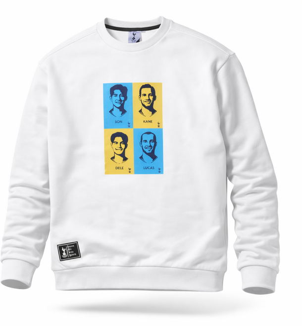 토트넘 정품 베이직 맨투맨 남녀공용 데일리 오버핏 긴팔 티셔츠 화이트