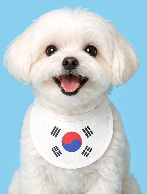 MAU 강아지 코스튬 빕 (태극기.ver) 중형견 대형견 월드컵 축구 응원 도구
