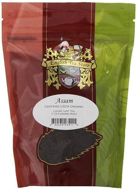 English Tea Store 루즈 리프 루이보스 허브 티 118.3ml(4온스), 루즈 오가닉 티 아삼 파우치, 4 Ounce (Pack of 1), 1개, 1개