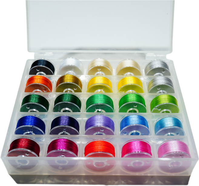 미싱공장소 가정용 미싱 보빈 밑실 세트, 혼합색상, 25개