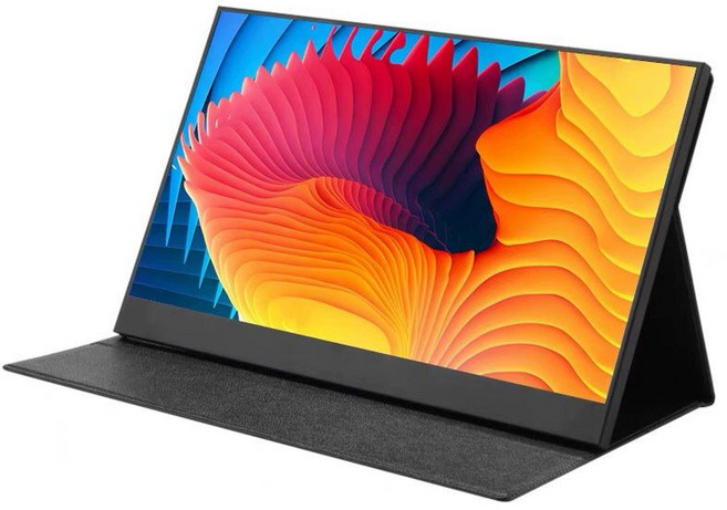 15인치 포터블 모니터 게이밍 터치 미러링 디스플레이, 스탠드, 1cm