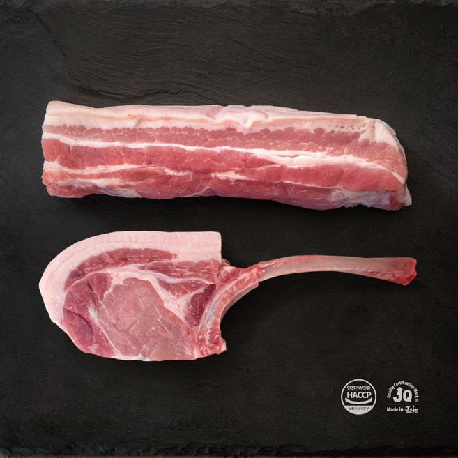 제주 흑돼지 오겹살 목살 500g 토마호크 캠핑세트, 구이용 소시지 600g, 2개