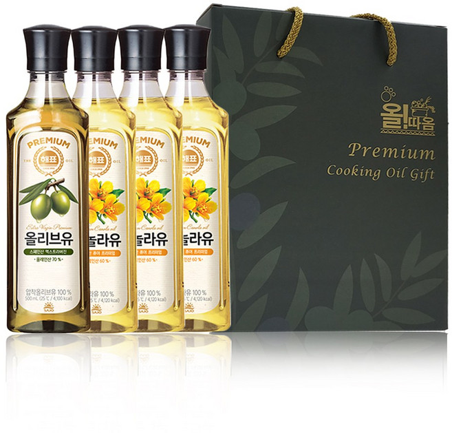 올따옴 고급유 선물세트 3호 카놀라유3+올리브유1, 1세트