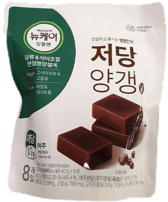 뉴케어 당플랜 저당양갱, 320g, 1개
