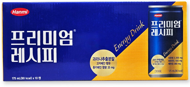 한미약품 프리미엄 레시피 에너지 드링크, 175ml, 10개
