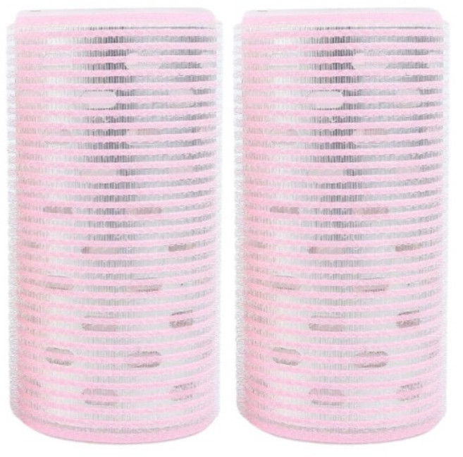 어스앤홉 열전도 앞머리 대형 헤어롤 50mm, 2개, 핑크
