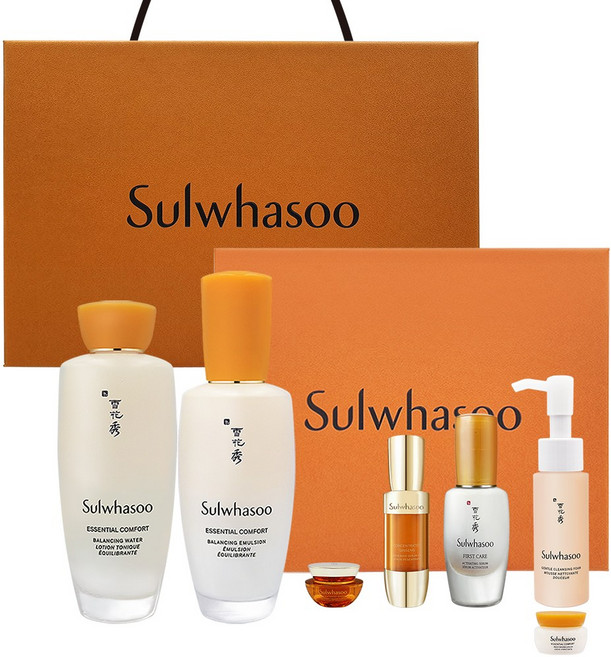 NEW 설화수 자음 2종 세트 (자음수150ml 자음유액125ml 윤조에센스30ml 자음생세럼8ml 자음생크림클래식5ml 순행클렌징폼50ml 탄력크림5ml), 1세트 ( + 쇼핑백 )