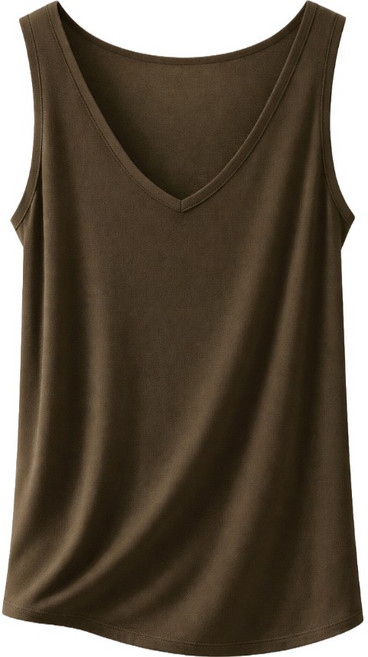 모달 V넥 민소매 옆트임 티셔츠 9가지 컬러