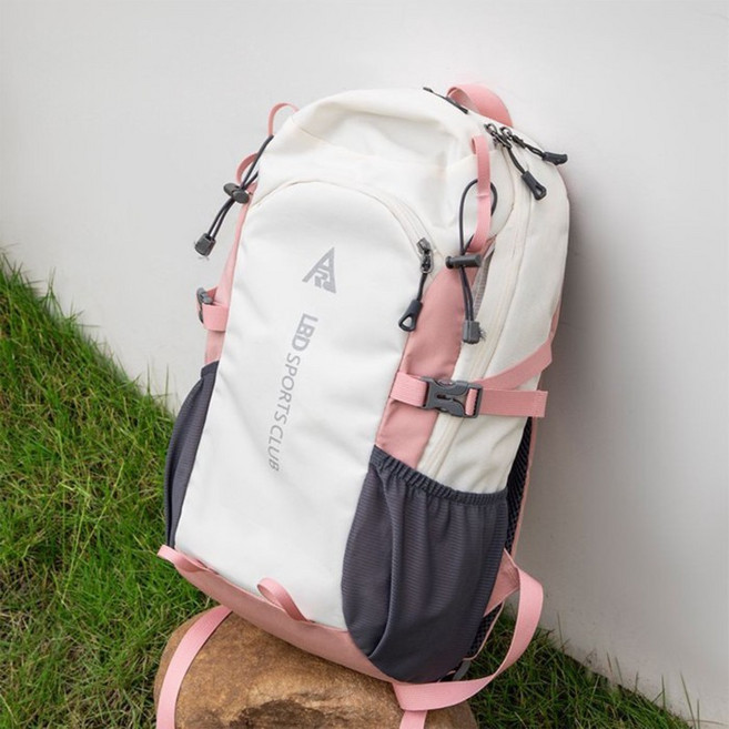 LBD SPORTS CLUB 戶外大容量雙肩包 輕便健行登山背包, 粉色