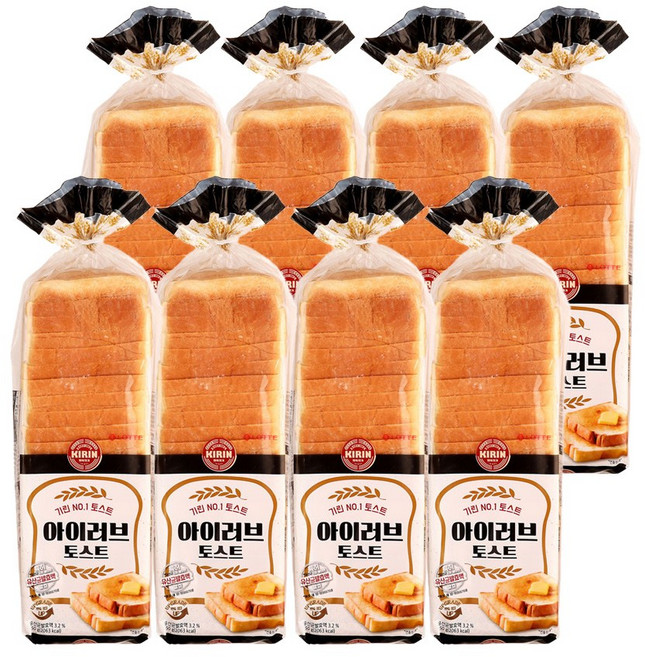 롯데 기린이네 토스트, 750g, 8개