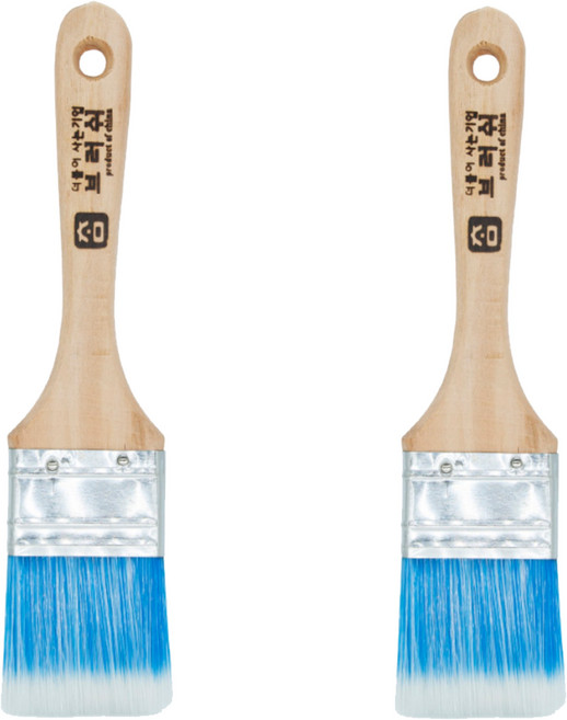 우기상점 아크릴 평 페인트붓, 2개