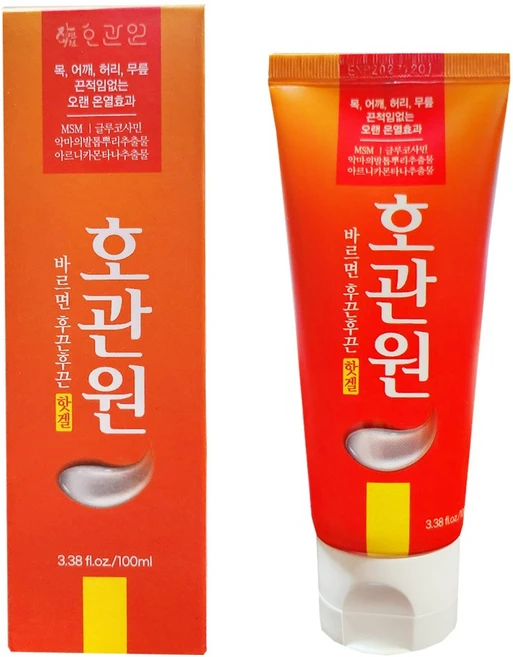 호관원 바르면 후끈후끈 핫겔 튜브형 100ml, 1개 - 쿠팡