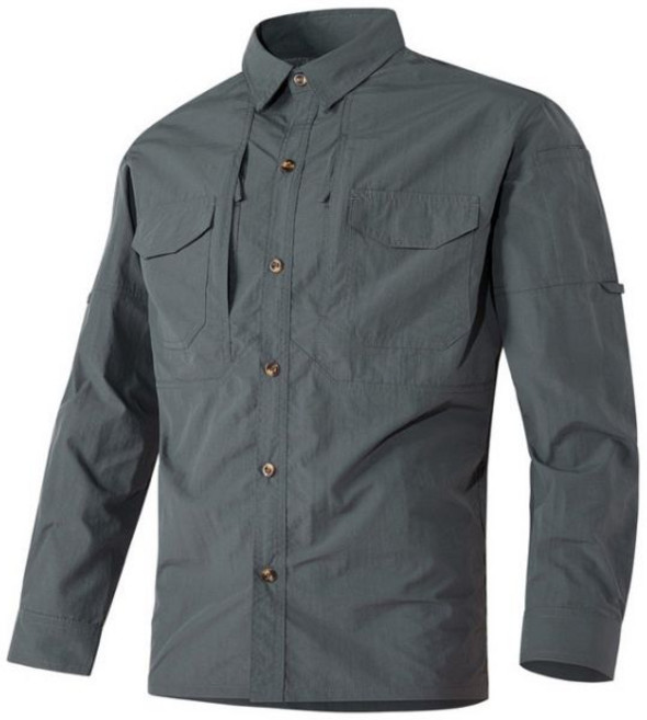 등산티셔츠 남성용 멀티 포켓 퀵 드라이 카고 캠핑 긴팔 셔츠 품질의 전술 여름 핫 SWAT 야외 전투 6XL