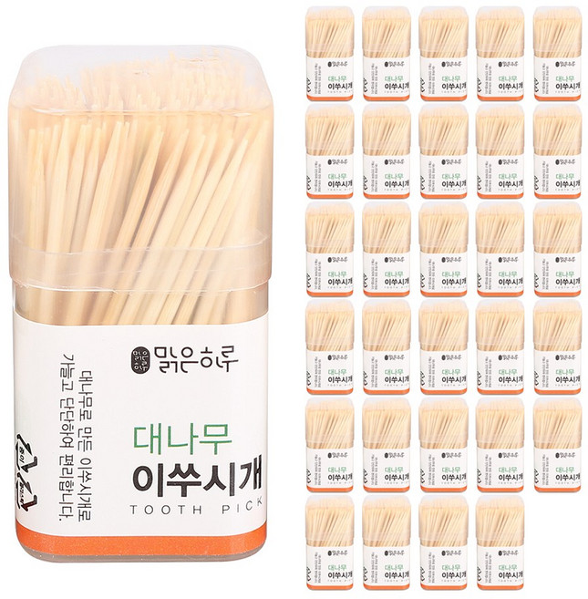 대나무 양면 이쑤시개 3P(케이스), 1세트, 10개입