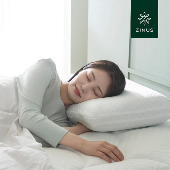 지누스 에어젤 메모리폼 분리형 필로우 쿠션, 블루