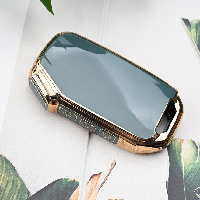 바이어블 기아 호환 자동차 tpu 스마트키 키케이스 키홀더, 4버튼 TA81 그레이