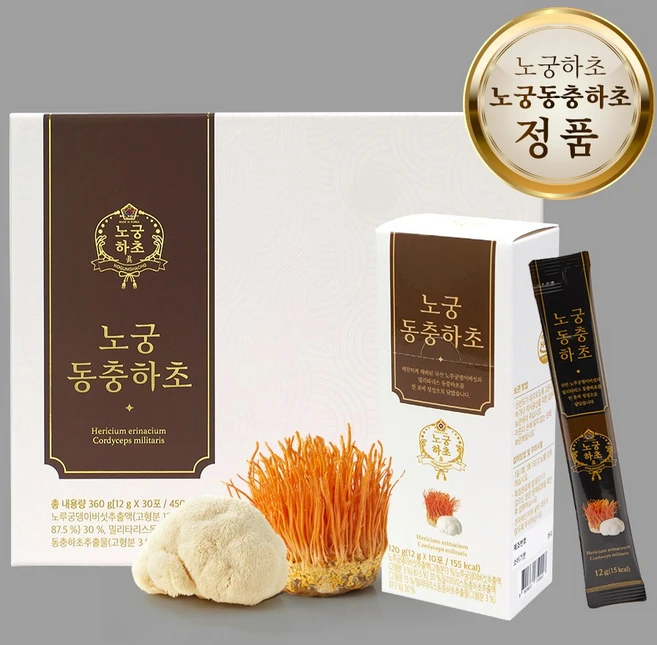 노궁동충하초 노루궁뎅이버섯 동충하초 진액 노궁하초, 12g, 30개 - 쿠팡