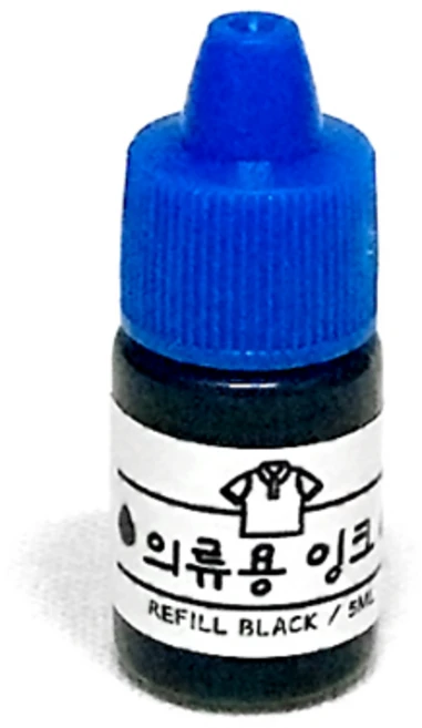 에그 스탬프 리필용 의류잉크 5ml 검정색잉크, 1개, 1개입 - 쿠팡