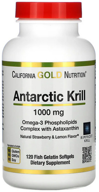 캘리포니아 골드 뉴트리션 크릴 오일 1 000mg 120정, 1개