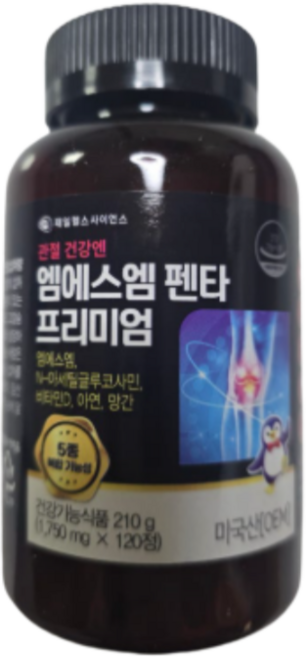 제일헬스사이언스 엠에스엠 펜타프리미엄 210g, 120정