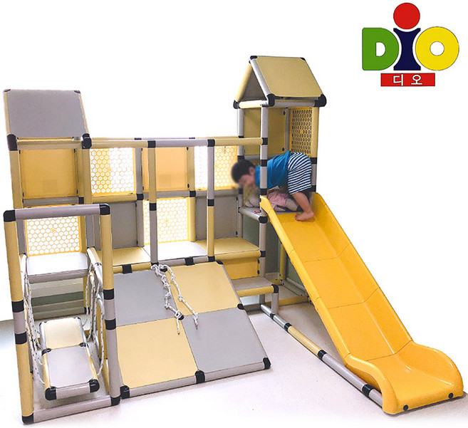 디오 실내 정글짐 미끄럼틀 놀이터 DS-027, 파스텔 4색, 1개