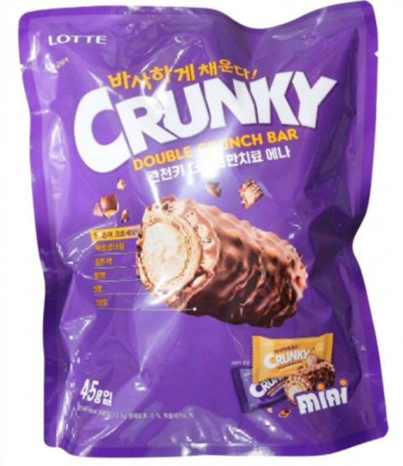 롯데 크런키 더블 크런치바 855g, 1개