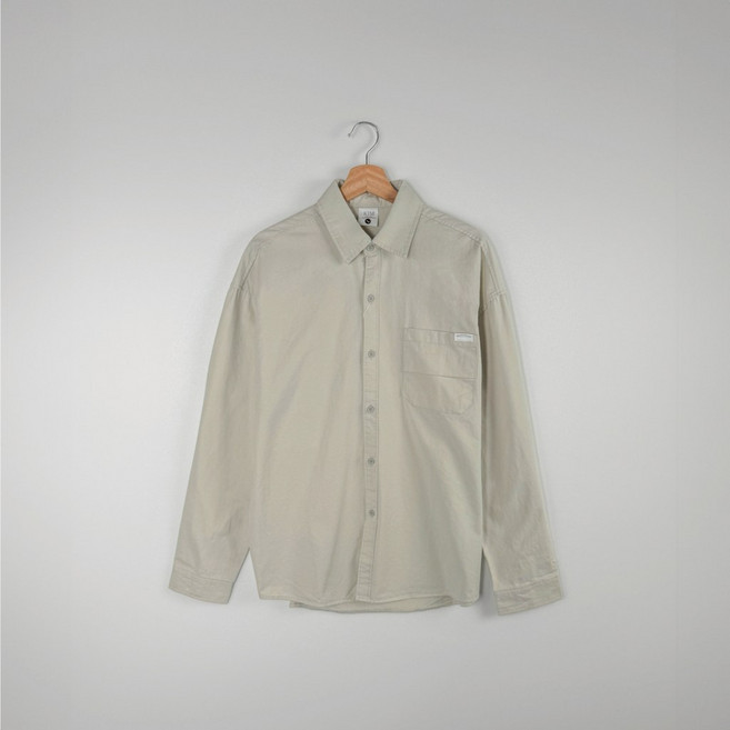 【OniWear】韓版透氣厚磅長袖休閒襯衫 潮流男裝 西裝襯衫