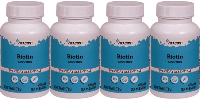 비타코스트 비오틴 1000mcg, 100정, 4팩, 100정 - 쿠팡
