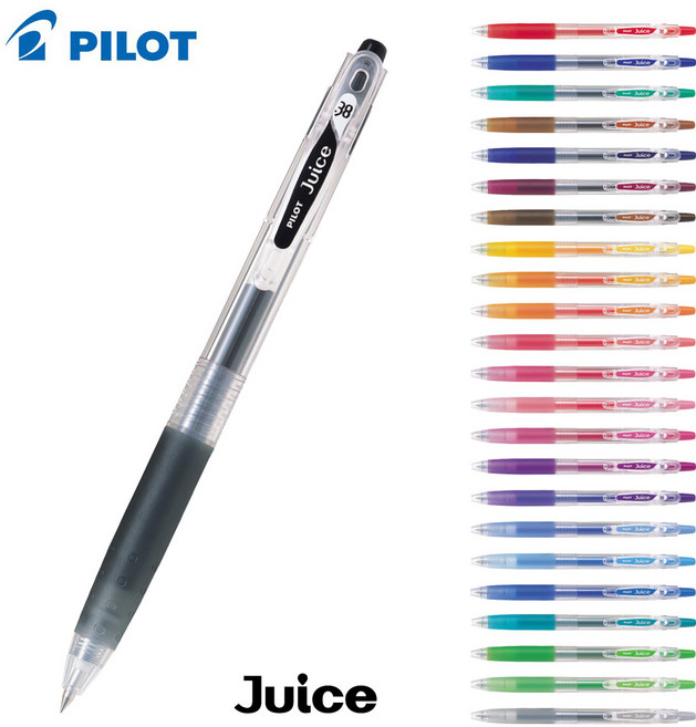 PILOT 파이롯트 JUICE 쥬스 젤잉크 펜 LJU-10 0.38/0.5/0.7/1.0mm, 0.38-B 블랙