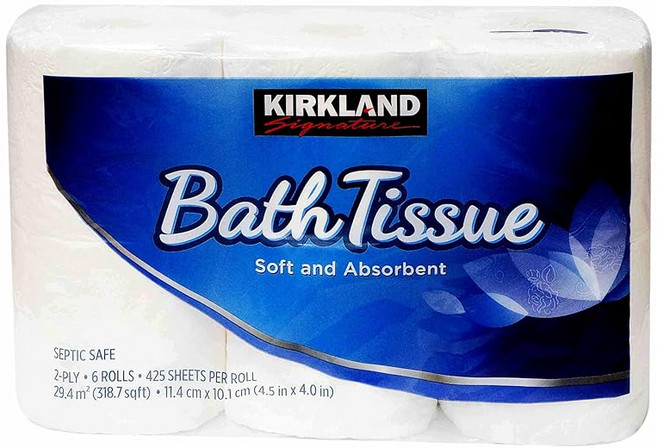 KIRKLAND 커클랜드 バス티슈 코스트코 COSTCO 휴지（화장지） 6롤 더블 2겹 겹침 고흡수