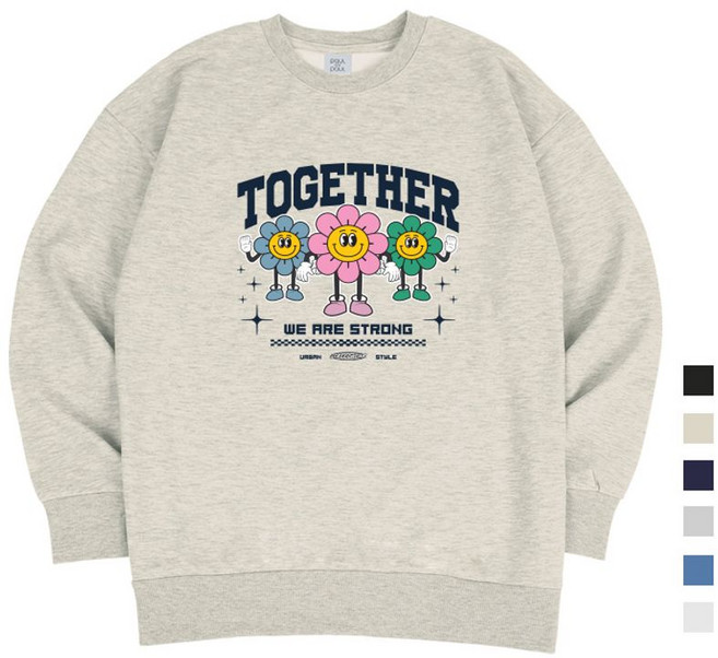 폴앤폴 투게더 스탠다드 맨투맨 남여공용 6컬러