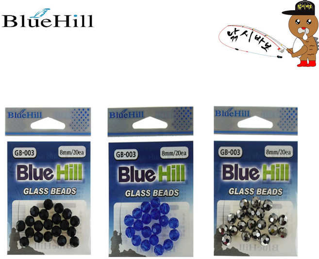 블루힐 글라스 비즈 텍사스리그 비드채비- 낚시바보, A-4 (실버), 1개