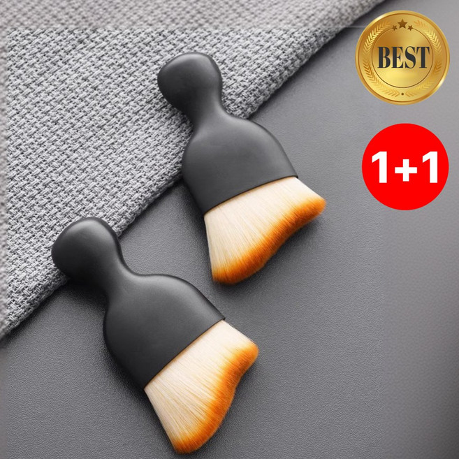 미제스 쓱싹 미세모 브러시 세차 키보드 창틀 틈새 청소 1+1, 무광블랙, 1세트