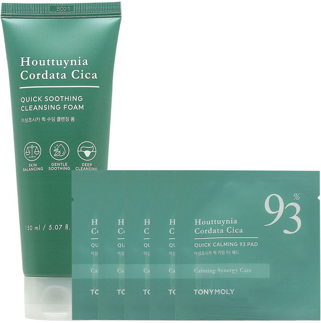 토니모리 어성초 시카 퀵 수딩 클렌징 폼 + 체험분(5매), 1개, 150ml