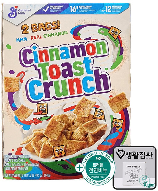 General Mills 시나몬토스트크런치 + 천연비누 코스트코, 1개, 1.404kg