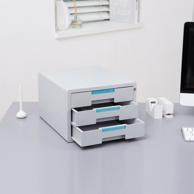 시스맥스 시스템2 서류함 소형 3단 1123K 잠금장치