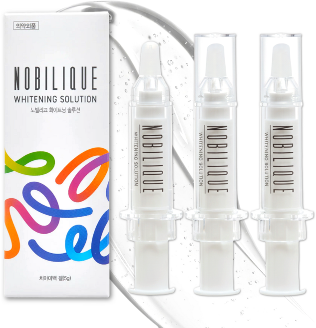 노빌리끄 셀프 치아미백제 주사기형, 5g, 3개