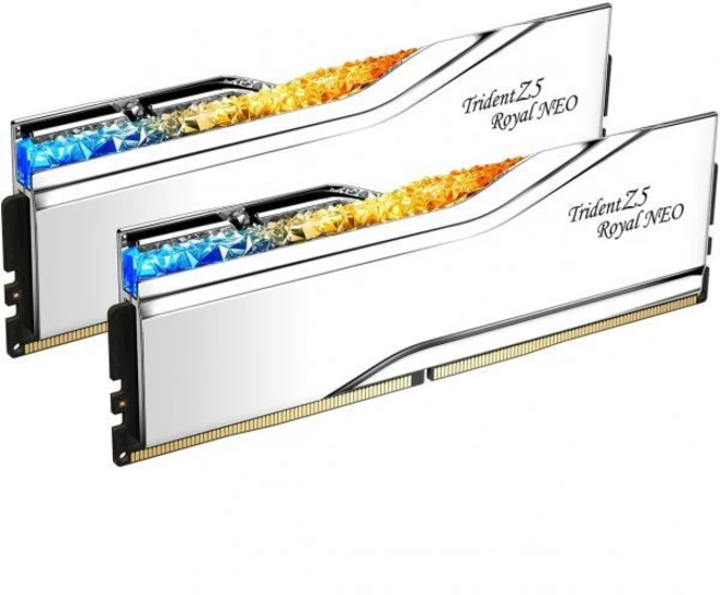 GSKILL 트라이던트 Z5 로얄 네오 시리즈 DDR5 램 AMD Expo 64GB 2x32GB 6000MTs CL30363696 140V 데스크탑 컴퓨터 메모리 UDIMM 실, 64GB (2x 32GB), DDR5-6000 30-36-36-96 1.40V, Silver, 1개 - 쿠팡