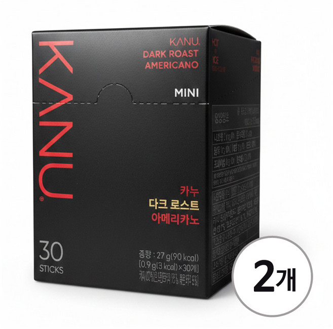 카누 미니 다크 로스트 아메리카노 원두커피믹스, 900mg, 30개입, 2개