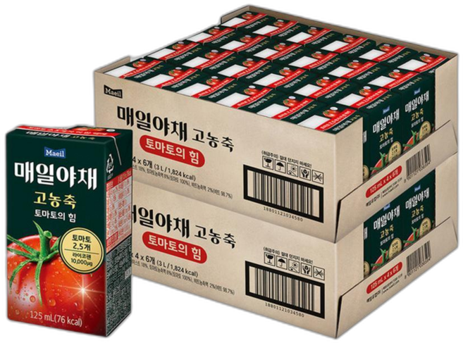 매일야채 고농축 토마토 당근 주스 125ml x 48