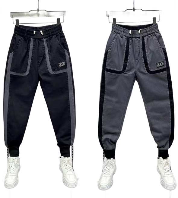 십전십미 여름 슬림 데님 팬츠 남자 트레이닝 조거 배기 팬츠