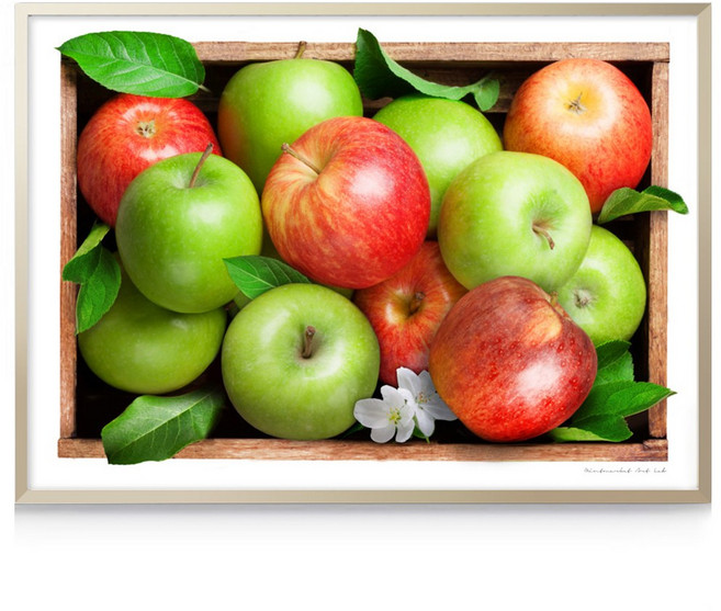 민트마켓 믹스사과 금전운에 좋은 풍수액자, 샴페인골드