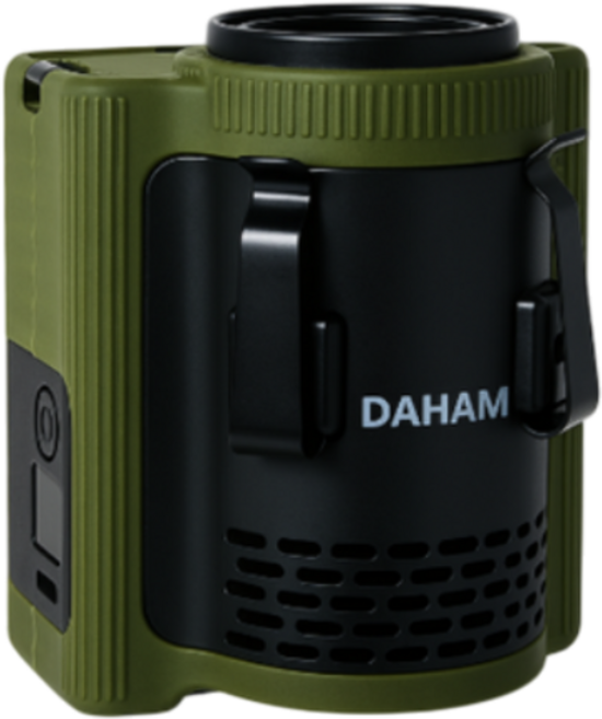 다함 무선 휴대용 허리 선풍기 10000mAh 초강력 벨트 바디 야구장 캠핑 야외 핸디 22시간, 밀리터리 그린