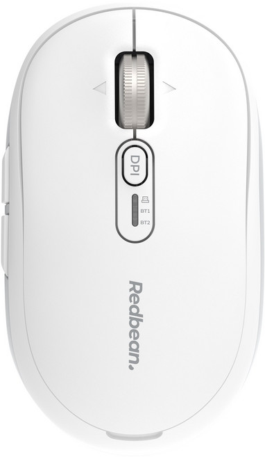 레드빈 퀀텀스크롤 무한휠 마우스 블루투스 사무용 충전식 무소음 무선마우스 RDA39R, 퓨어화이트